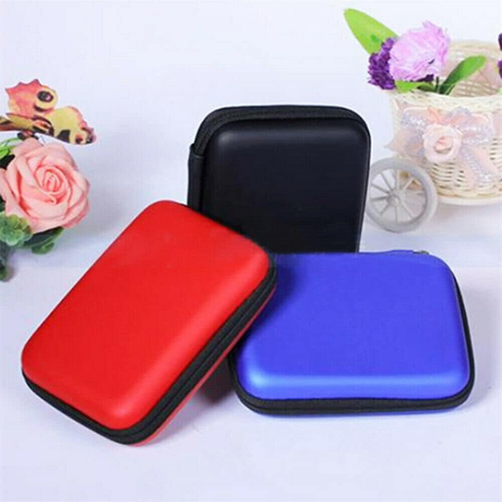 T27 2.5" HDD Bag External USB Hard Drive Disk Storage Bag Carry Usb Cable Case Cover for PC Laptop Hard Disk Box - Blue