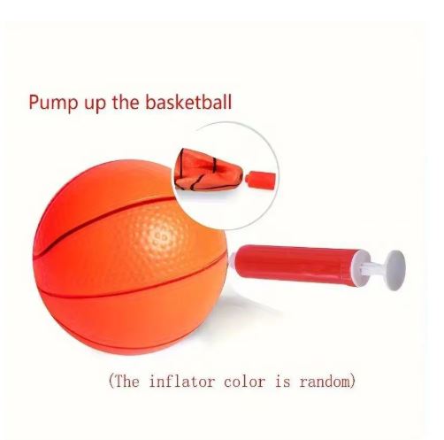 Blue Arcade Basketball Game Set – Indoor/Outdoor Hoop with Balls & Pump