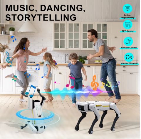 AI Robot Dog Toy – Voice Control, App Remote, Singing & Dancing