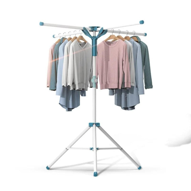 Adjustable Y-aped Four-Corner Floor Clothes Drng Ra Indoor Outdoor Balcony Multi-Pole Drng Painted Steel Clothesline