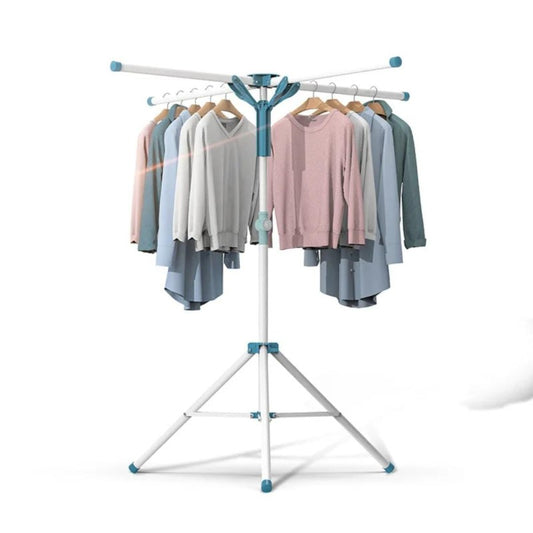 Adjustable Y-aped Four-Corner Floor Clothes Drng Ra Indoor Outdoor Balcony Multi-Pole Drng Painted Steel Clothesline