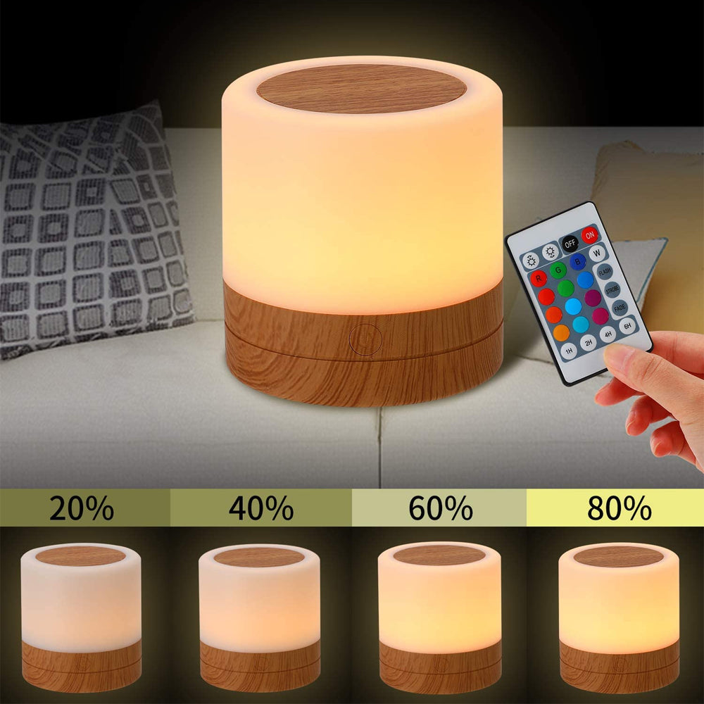 USB Charging Portable Remote Controlled Touch Lamp Night Light