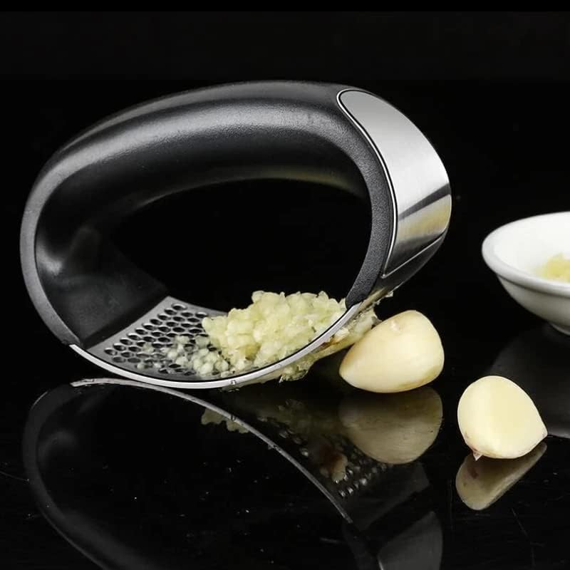 Stainless Steel Garlic Press Crusher – Manual Garlic Mincer Kitchen Tool