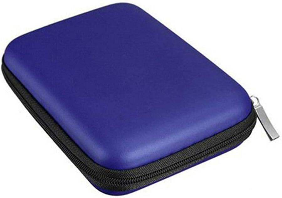T27 2.5" HDD Bag External USB Hard Drive Disk Storage Bag Carry Usb Cable Case Cover for PC Laptop Hard Disk Box - Blue