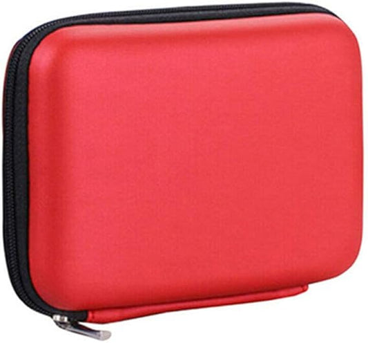T27 2.5" HDD Bag External USB Hard Drive Disk Storage Bag Carry Usb Cable Case Cover for PC Laptop Hard Disk Box - Red