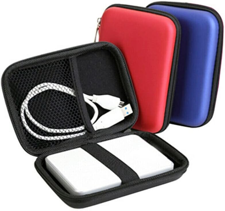 T27 2.5" HDD Bag External USB Hard Drive Disk Storage Bag Carry Usb Cable Case Cover for PC Laptop Hard Disk Box - Black