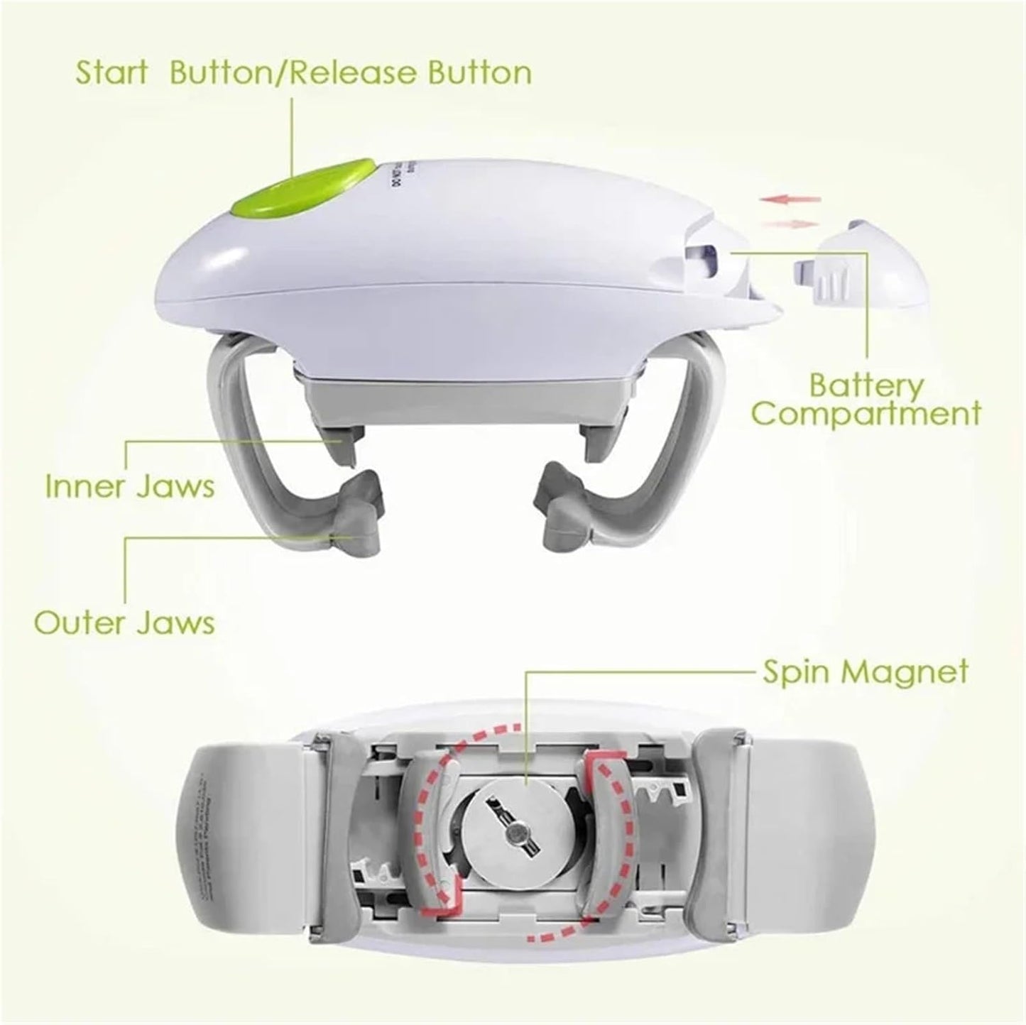 Electric Can Opener Smooth Edge Practical Automatic Jar Bottle Openers Double Ear Can Opener Kitchen Glass Can Opener