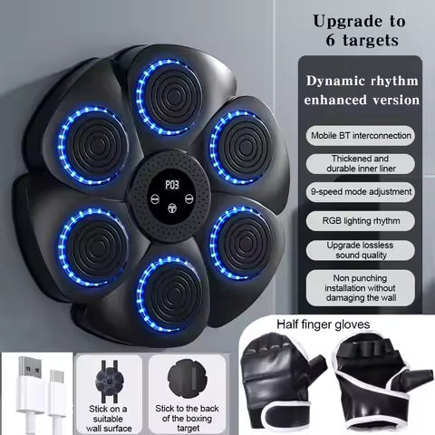 Intelligent Music Boxing Trainer Electronic Boxing Machine Response Target Home Wall Hanging Sanda Sandbag Boxing Game Training
