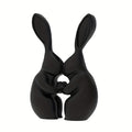 3D printed Easter bunny vase, ceramic-look plastic vase.black.