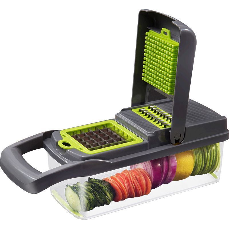 14-in-1 Vegetable Chopper (3 Blades+Spoon-shaped Tool)