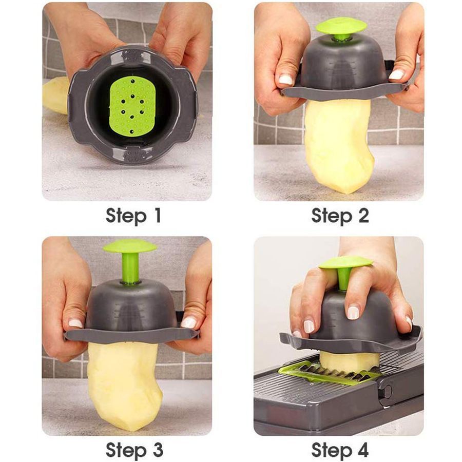 14-in-1 Vegetable Chopper (3 Blades+Square Tool)