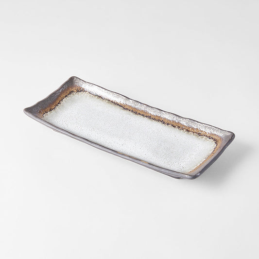 Plate Rectangular 29x12cm Akane Grey