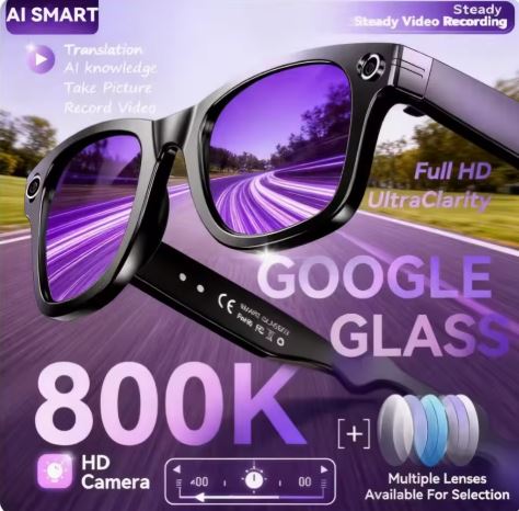 AI Smart Camera Glasses – Photo Video Recording Translation Sunglasses