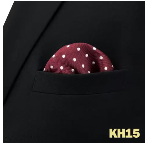 Colorful Mens Pocket Square Multicolor Dot Paisley Classic Wedding Silk Handkerchief Business Jacquard Hanky