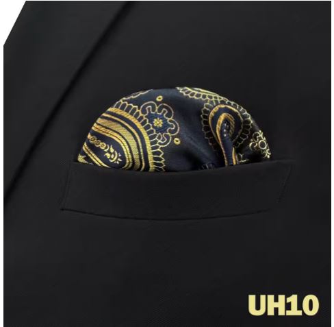 Colorful Mens Pocket Square Multicolor Dot Paisley Classic Wedding Silk Handkerchief Business Jacquard Hanky
