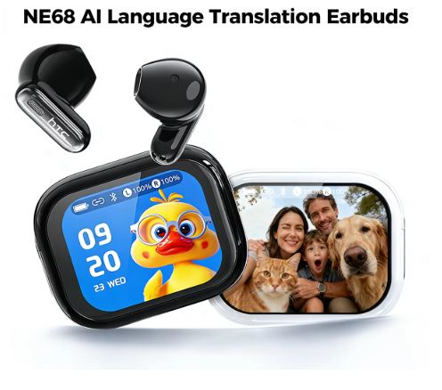 NE68 Wireless Bluetooth Earbuds – HD Sound, 30H Battery, 150 Languages