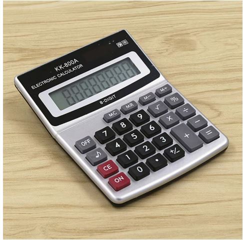 Calculator KK-800A Metal Desktop large font wide Calculator 8 A Business Computer Office Supplies