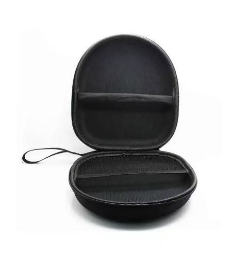 Headphone Carrying Case Shockproof Headset Pouch Capacity Handheld Earphone Container Company Travel Supplies Black