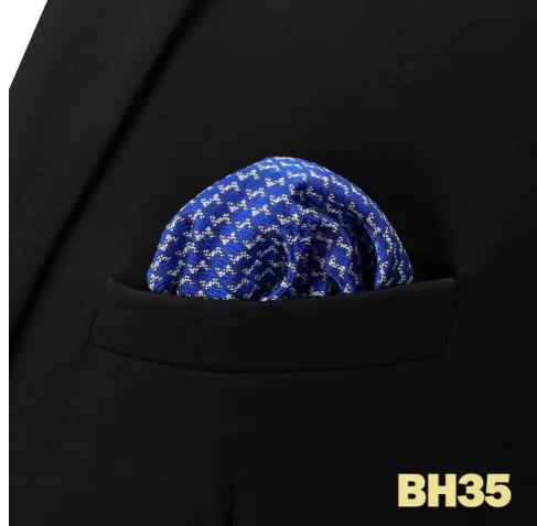Colorful Mens Pocket Square Multicolor Dot Paisley Classic Wedding Silk Handkerchief Business Jacquard Hanky