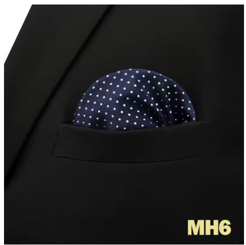 Colorful Mens Pocket Square Multicolor Dot Paisley Classic Wedding Silk Handkerchief Business Jacquard Hanky