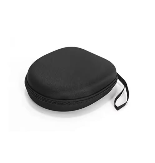 Headphone Carrying Case Shockproof Headset Pouch Capacity Handheld Earphone Container Company Travel Supplies Black