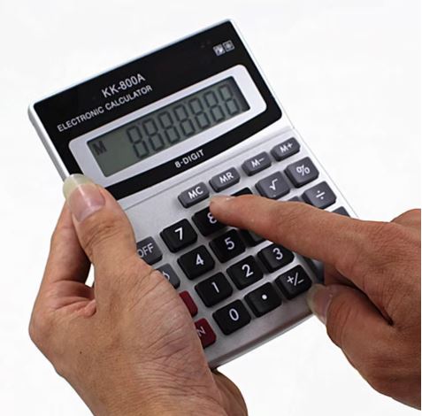 Calculator KK-800A Metal Desktop large font wide Calculator 8 A Business Computer Office Supplies