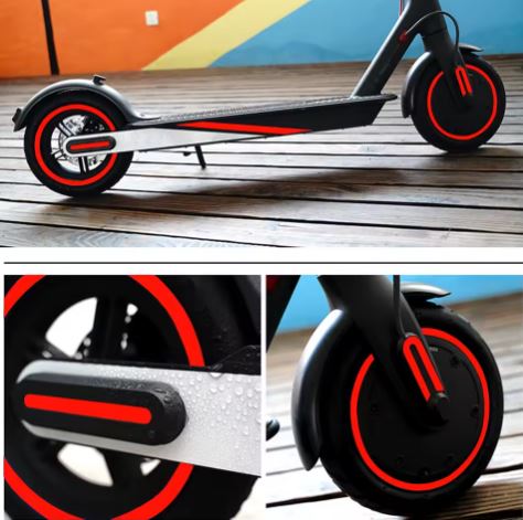 Reflective Scooter Safety Stickers – Waterproof Night Riding Decals
