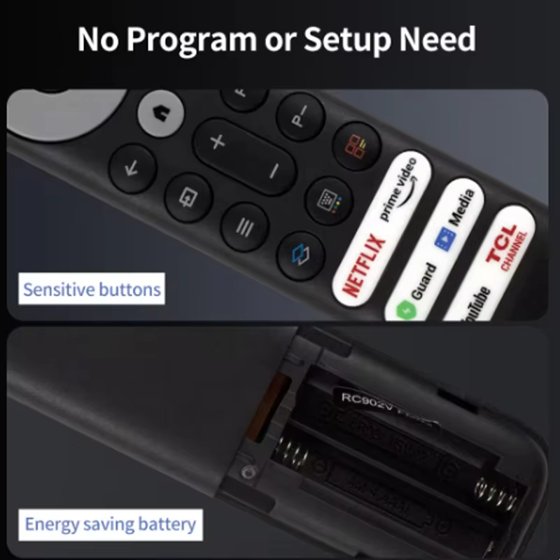 TCL RC902V FMR4 Replacement Remote Control for TCL Smart TV Mini LED QLED 4K UHD Android TV