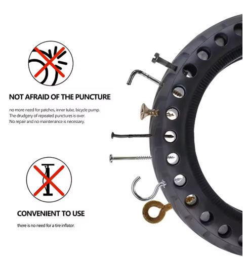 8.5" Solid Honeycomb Tire – Electric Scooter Shock Absorber Wheel