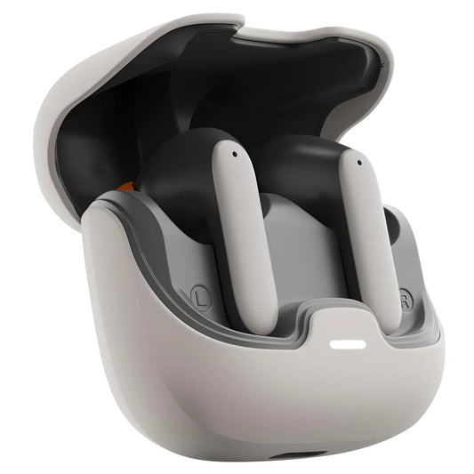 TWS Wireless Bluetooth Earphones Bluetooth 5.4 Ultra-Low Latency Dual Microphone- Off White