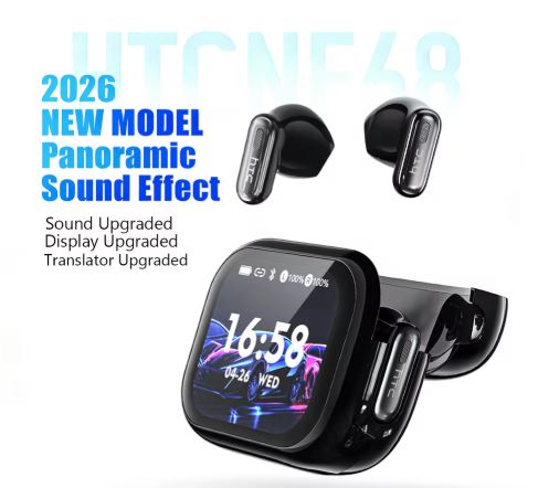 NE68 Wireless Bluetooth Earbuds – HD Sound, 30H Battery, 150 Languages
