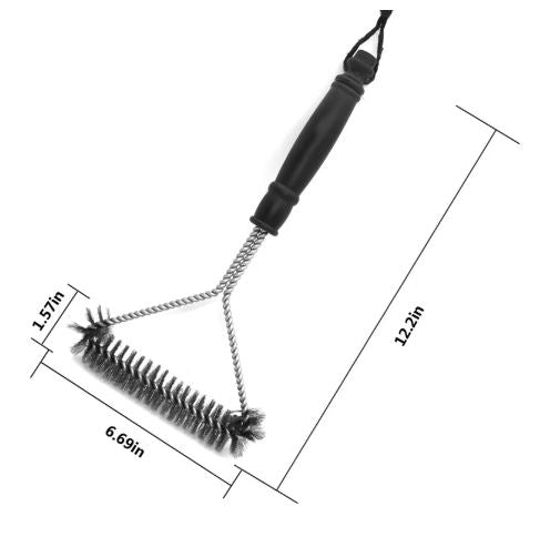 BBQ Grill Cleaning Brush – Stainless Steel Bristle Barbecue Cleaner Tool