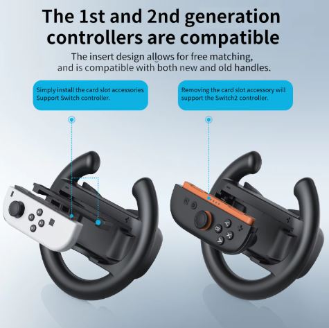 HONCAM Racing Wheel Stand for Switch/Switch 2 Joy-Con – Suction Base